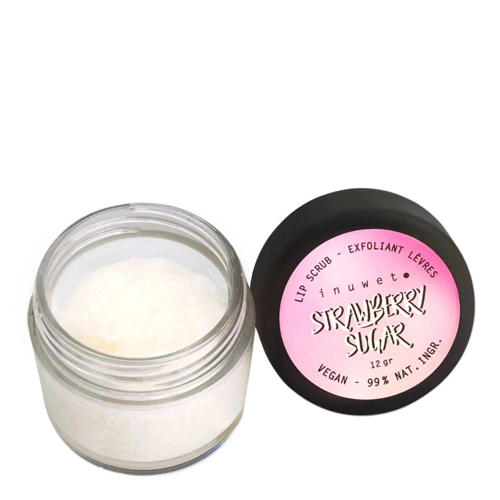Inuwet - Sugar lipscrub Exfoliant lèvres au sucre - Fraise- Gommage et peeling