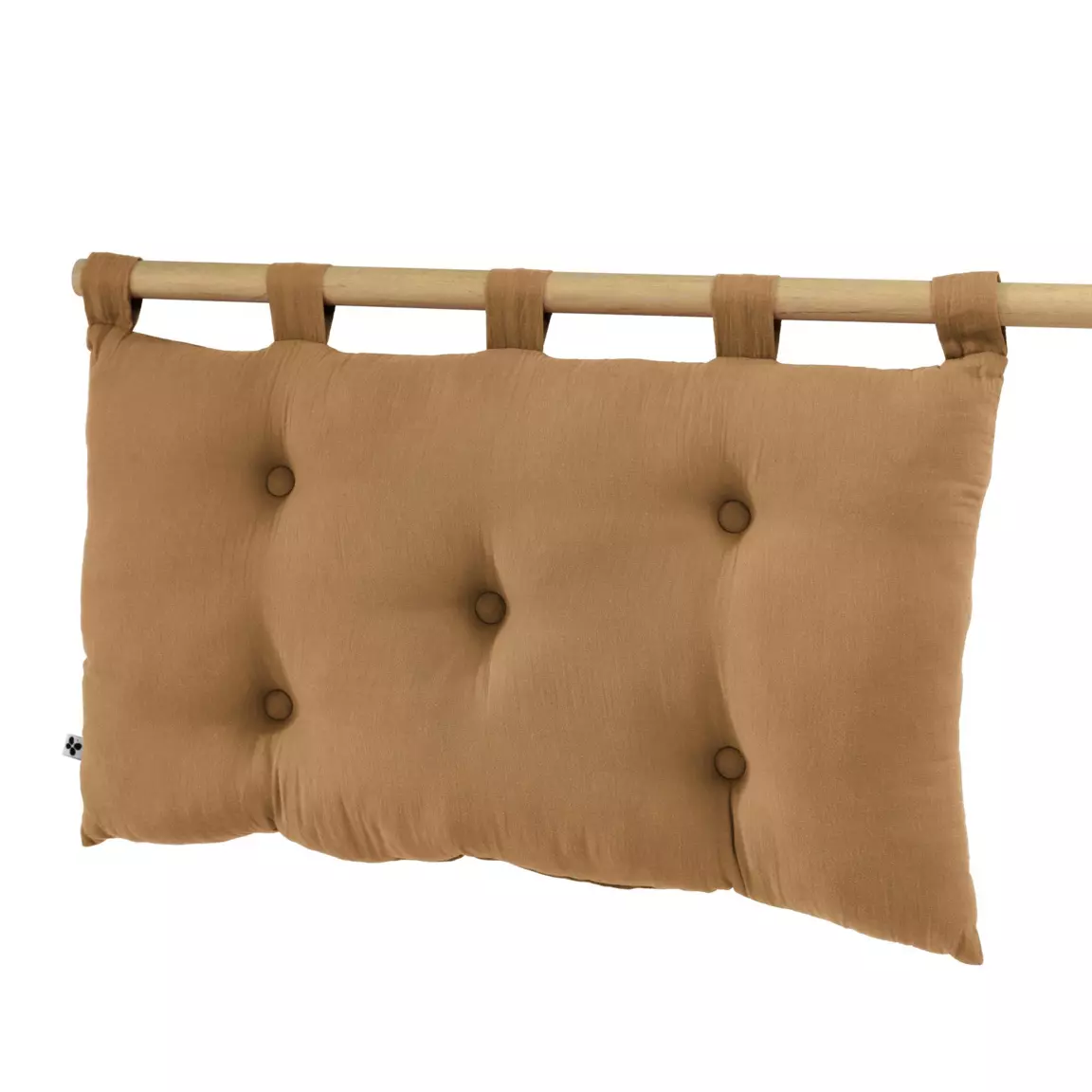 Tête de lit coussin gaze de coton (80 x 50 cm) Gaïa Camel
