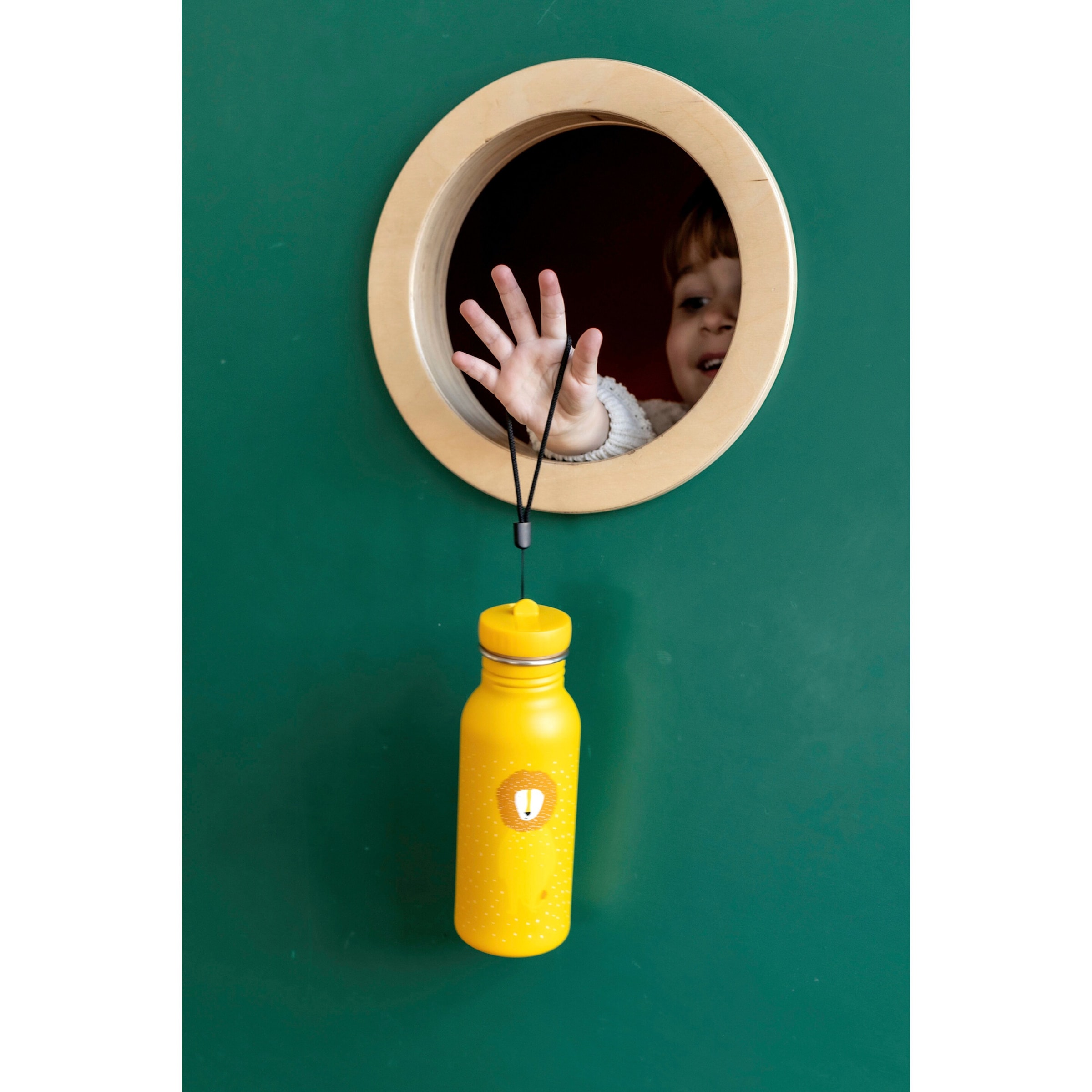 trixie Trinkflasche aus Edelstahl 500 ml Löwe / gelb