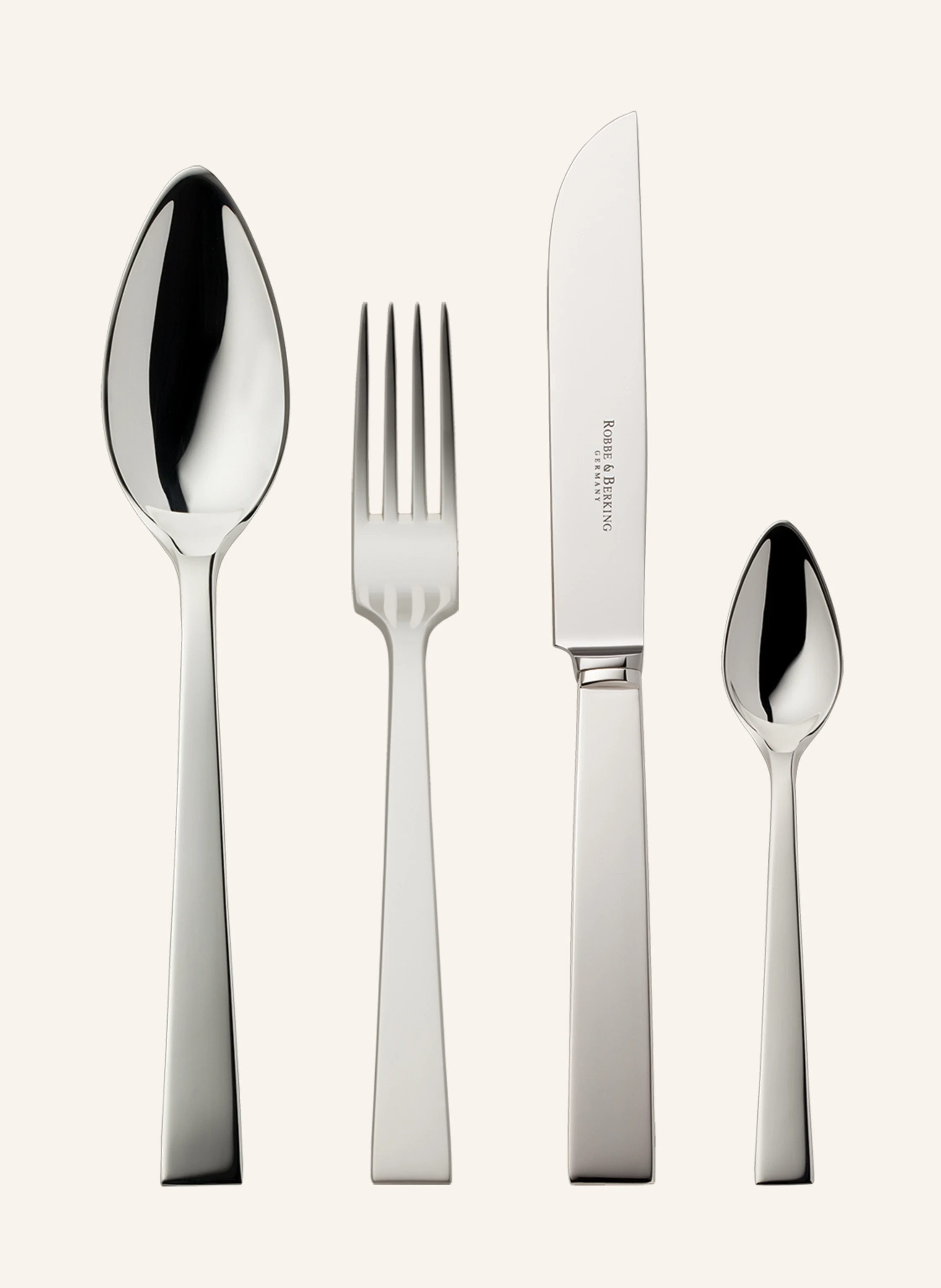 ROBBE & BERKING 4-tlg. Besteckset RIVA (150g versilbert)
