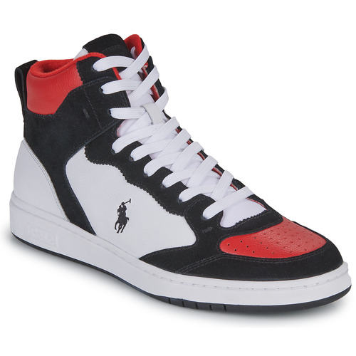 Polo Ralph Lauren - POLO COURT HIGH Blanco / Negro / Rojo
