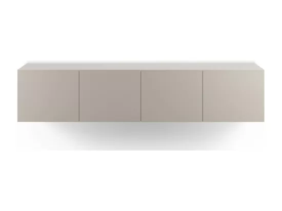 Nexa - Meuble TV suspendu 4 portes en bois L180cm - Beige