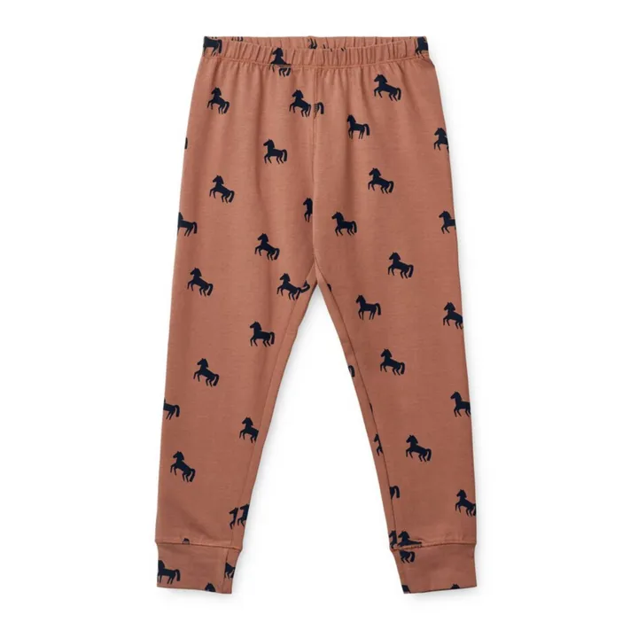 Liewood Pyjama Coton Bio Chevaux Wilhelm | Vieux Rose