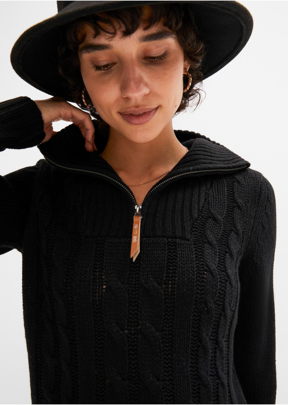 Pull camionneur à motif torsadé