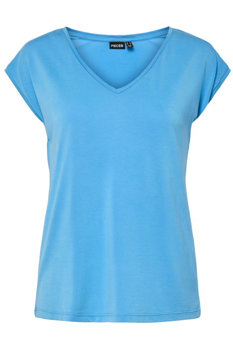 Pieces blauwe dames t-shirt
