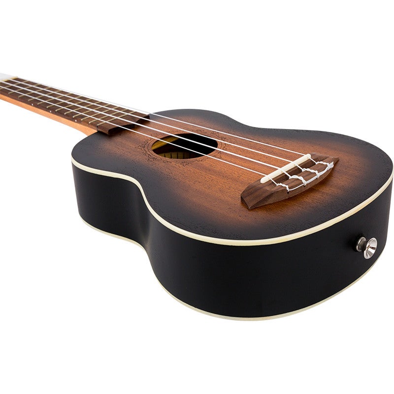 Flight Gemstone Series NUS380 Amber sopraan ukelele met gigbag