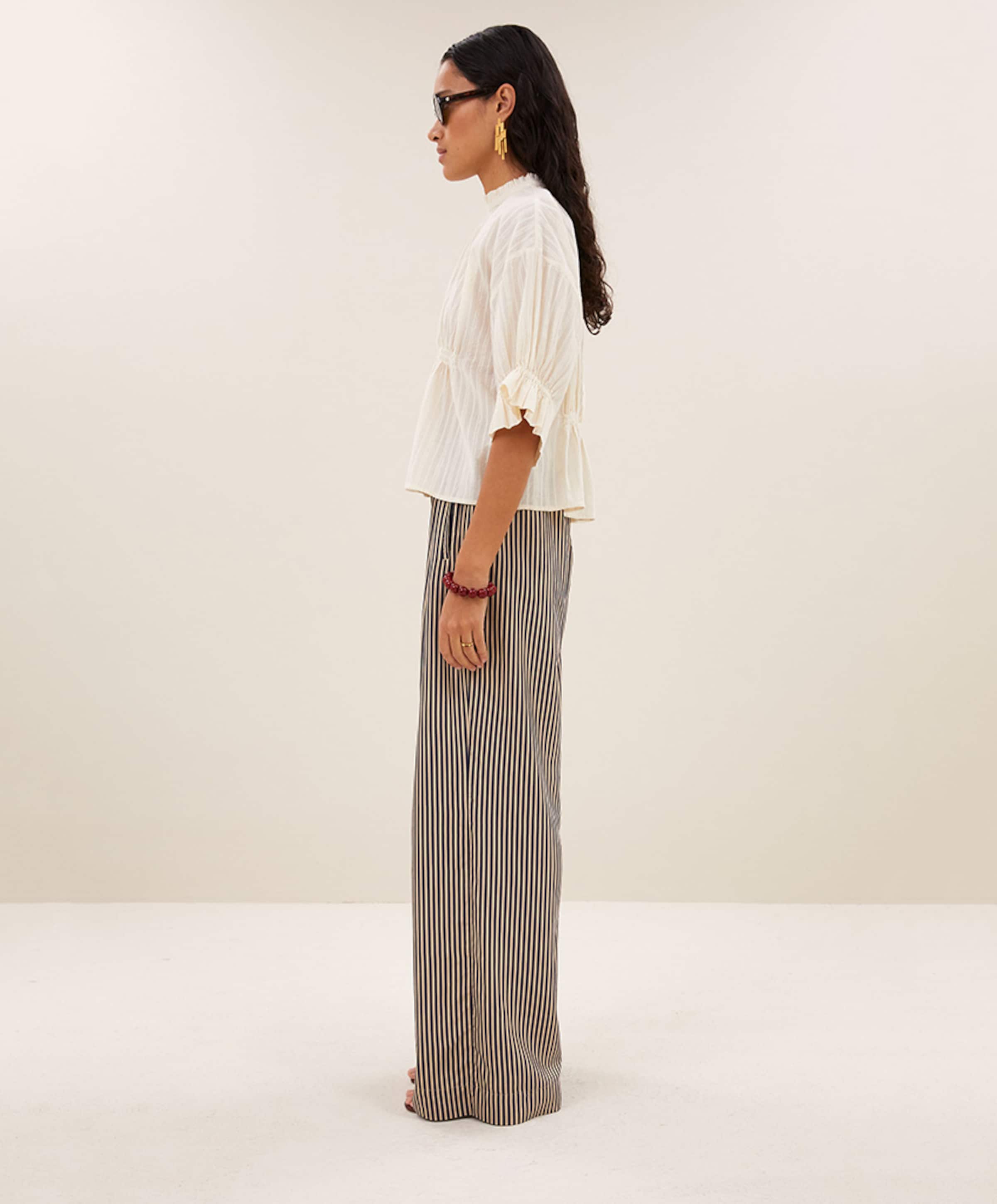 by-bar Dames blouse beige
