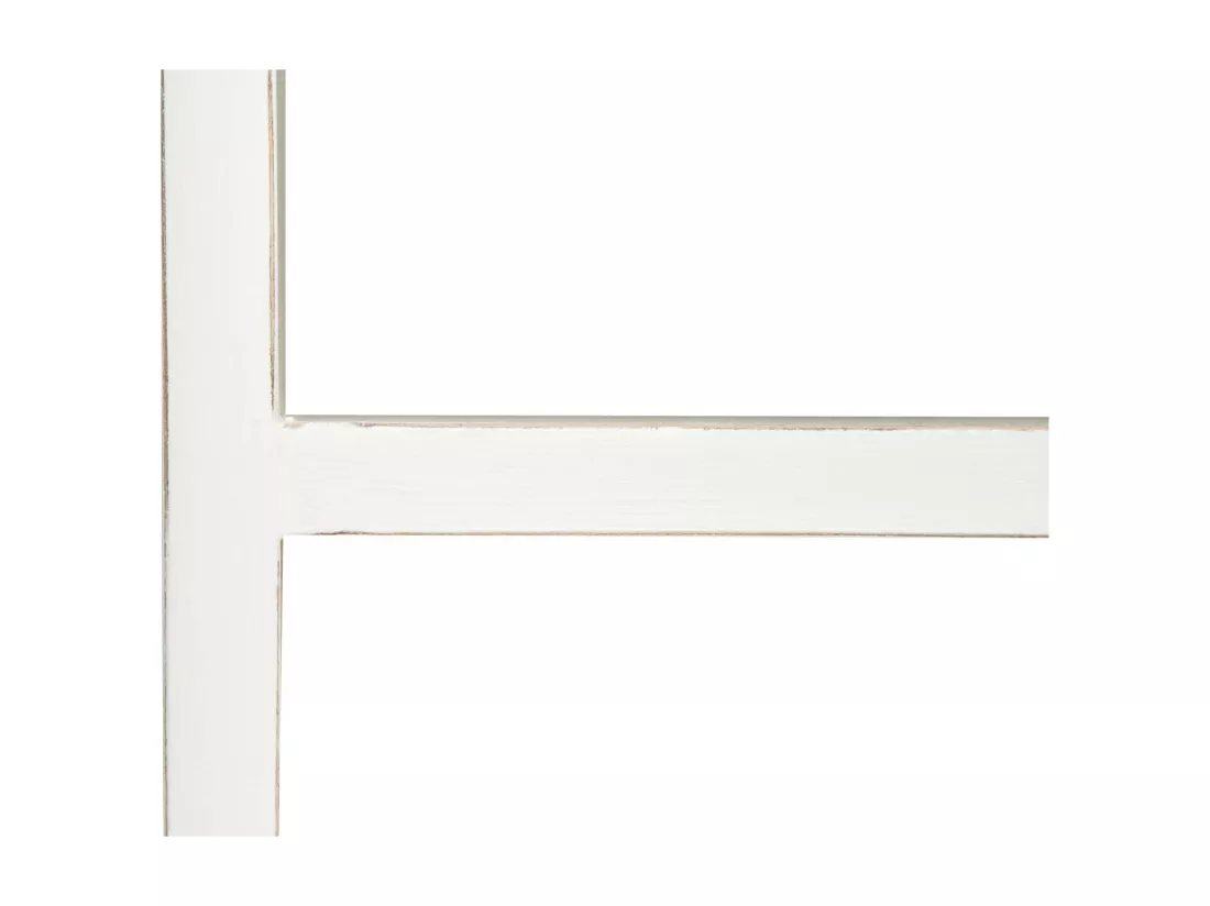 BISCOTTINI Armoire - Bois de tilleul massif finition blanc antique - Polyvalente - Rangement - Jardin - Salon - Cuisine - Salle à manger - Étagères - Chambre - Buffet - 82x36x201 cm