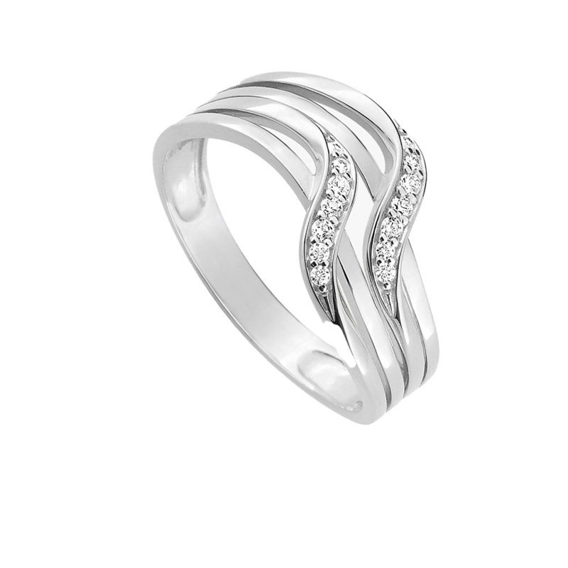 Bague Femme - Oxyde de zirconium - Or 9 Carats