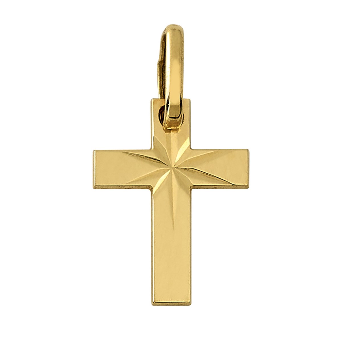 Pendentif Brillaxis croix diamantée au centre