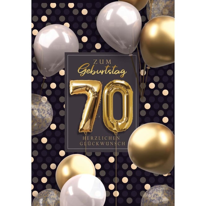 Geburtstagskarte - Zum 70.Geburtstag - Herzlichen Glückwunsch