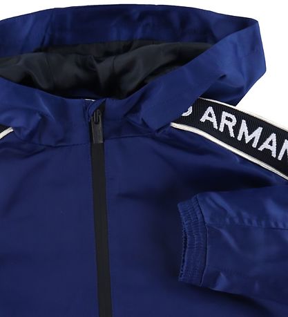Emporio Armani Sommerjacke - Blau/Navy m. Logo-Streifen