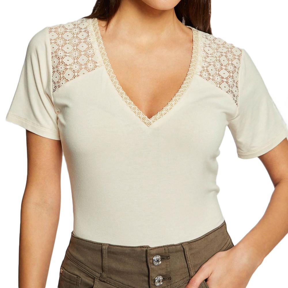 Morgan T-shirt Ecru Femme Morgan Ducha
