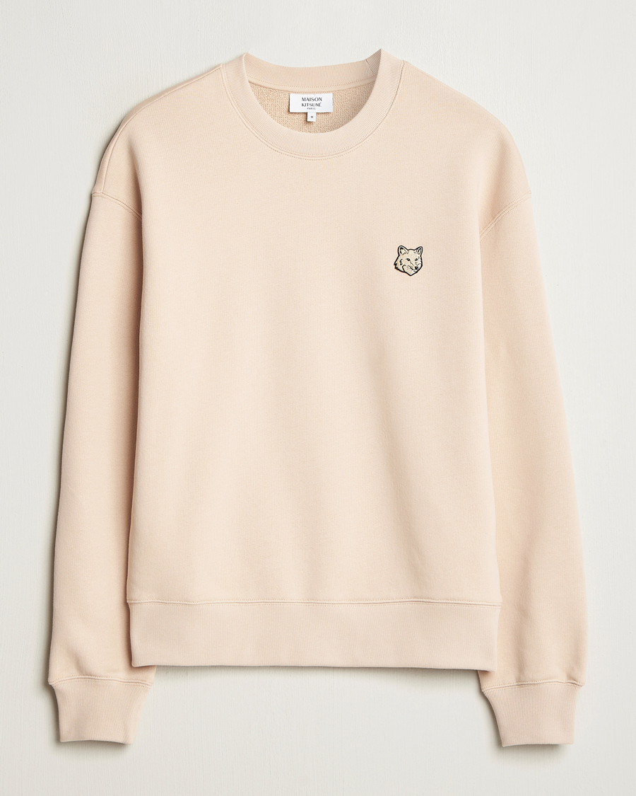Maison Kitsuné Tonal Fox Head Sweatshirt Smoke Beige