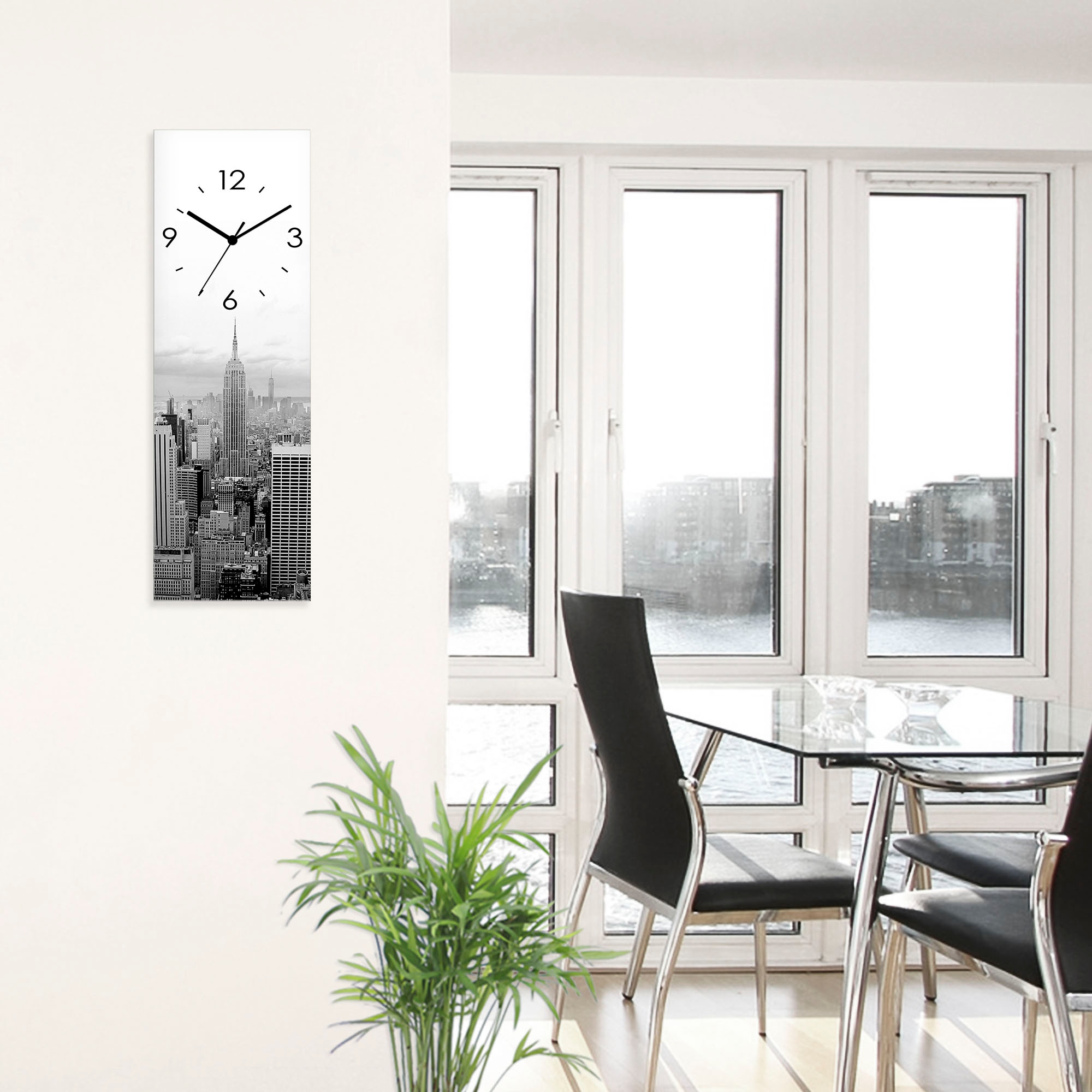 Artland Wanduhr »Skyline Manhattan« wahlweise mit  Quarz- oder Funkuhrwerk, lautlos ohne Tickgeräusche