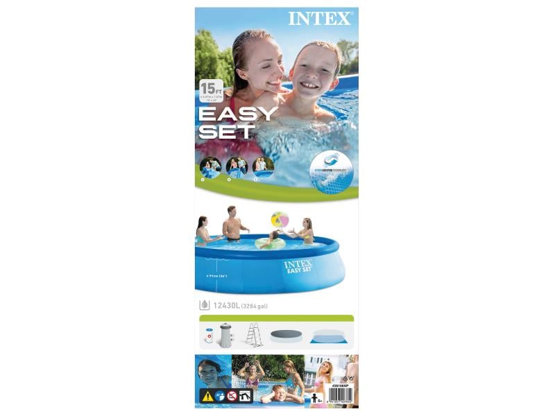 Intex Pool Easy Set 457 x 107 cm Pool mit aufblasbarem Rand