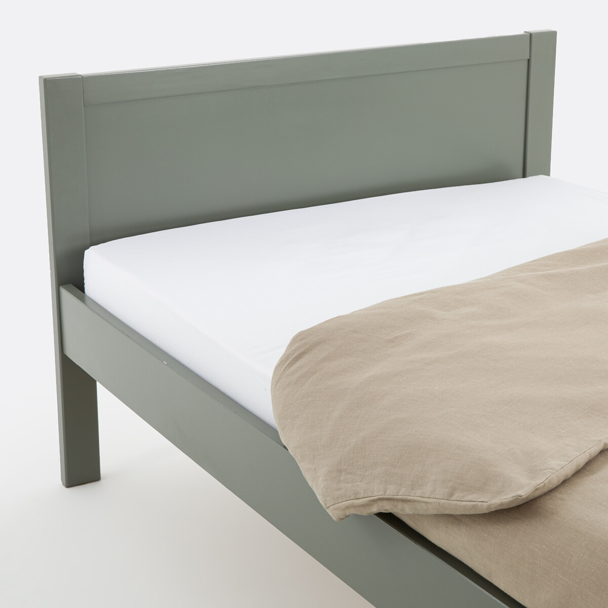 LA REDOUTE INTERIEURS<br>Cama de solteiro em pinho e junco com estrado de ripas, Caneo
