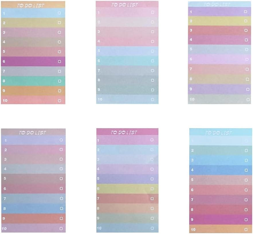 (13x8cm) To Do Liste Haftnotizen Sticky Notes Zettelblock - Pastell