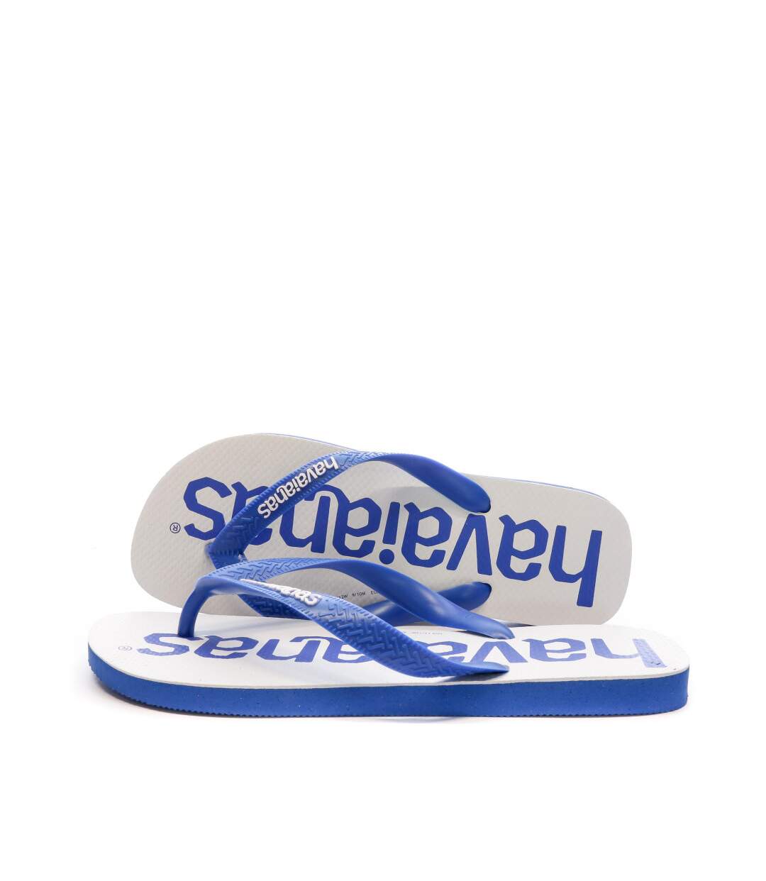 Tongs Blanc/Bleu Mixte Havaianas Logomania 2