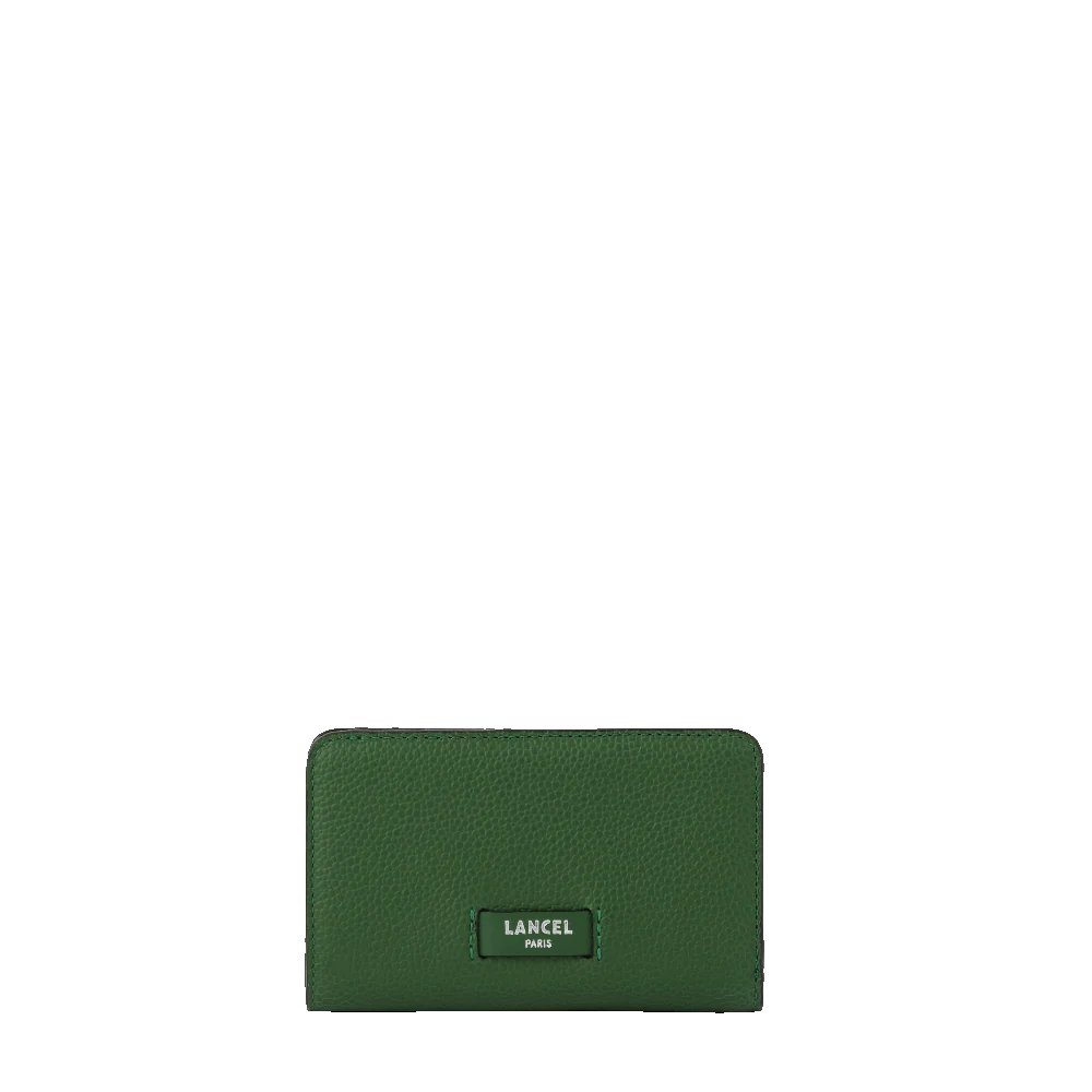Portefeuille rectangulaire compact zippé Ninon de Lancel-Fougère