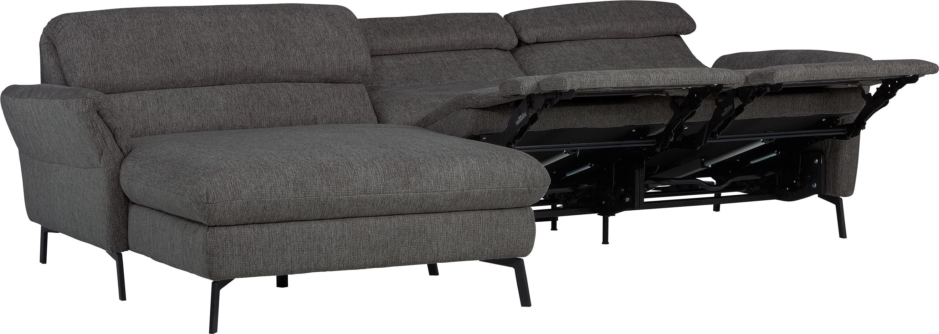 SEBO Ecksofa - Anthrazit / B: 284.0 cm x T: 161.0 cm x H: 84.0 cm