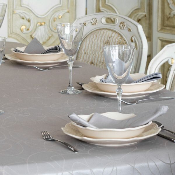 BESTGIFT Pack 6 Guardanapos Anti-nódoa Lines Prata 45x45 - 873