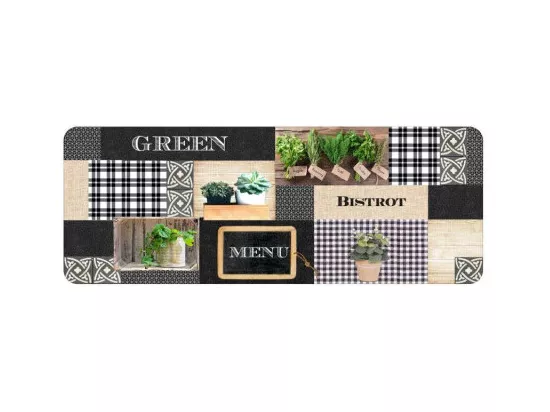 Tapis de cuisine d'intérieur rectangle en mousse imprimé 