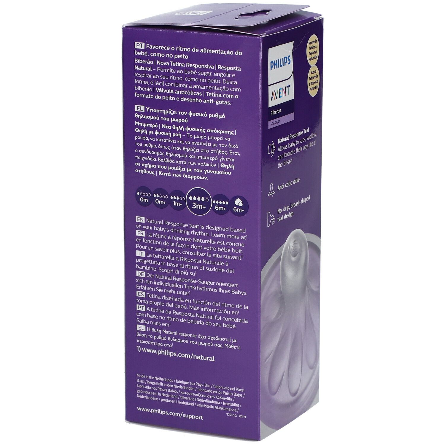 PHILIPS Avent Natural Response Babyflaschen mit natürlicher Reaktion 330 ml SCY906/01