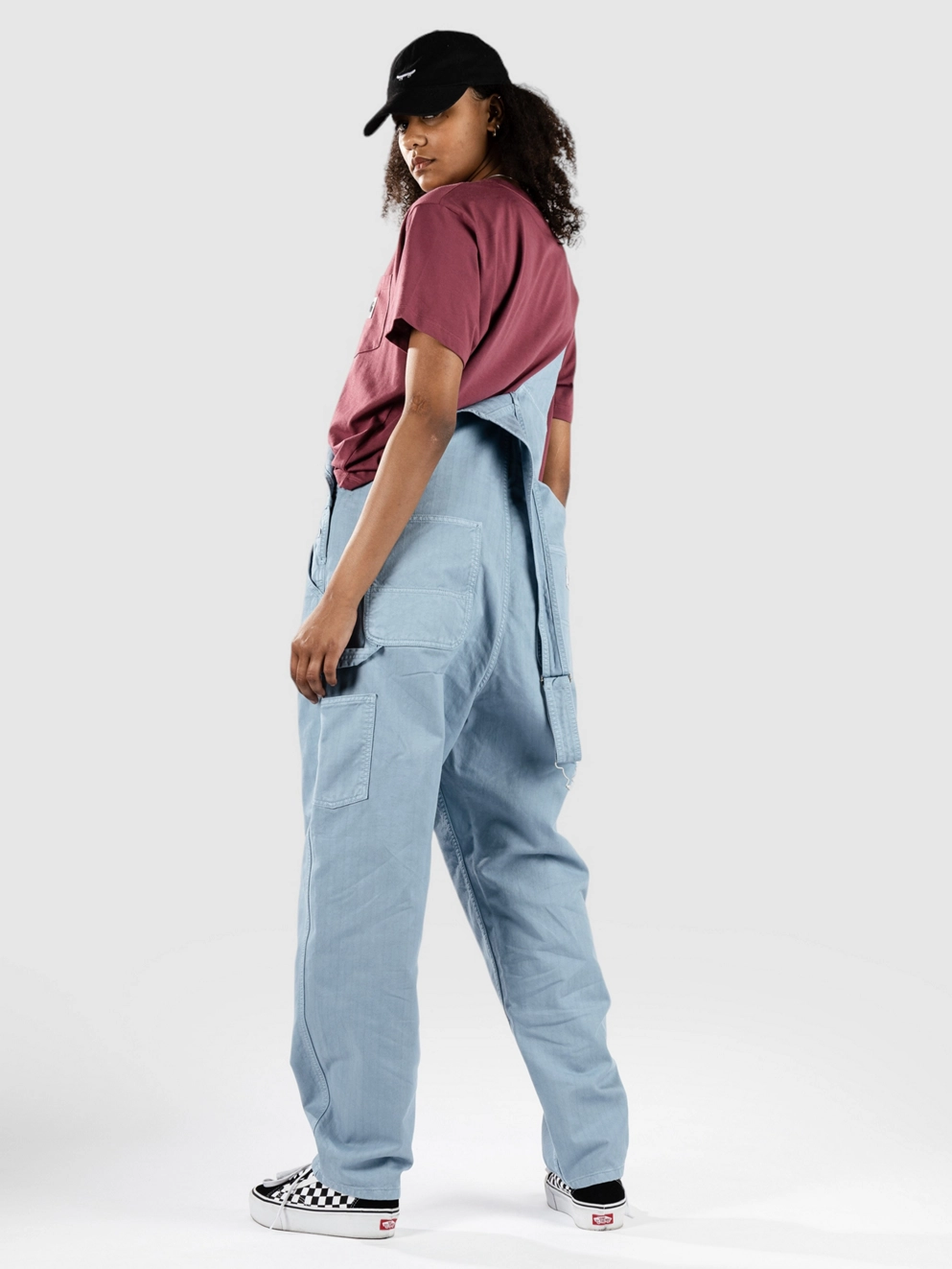 Carhartt WIP Norris Bib Overall Denim Dungarees misty sky garment dyed