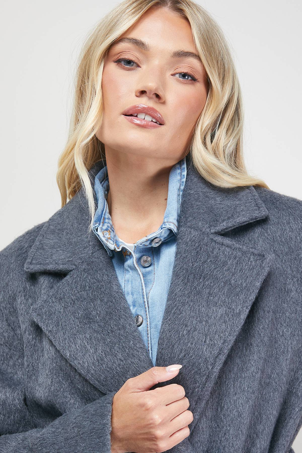 Oasis Manteau Ceinturé Brossé
