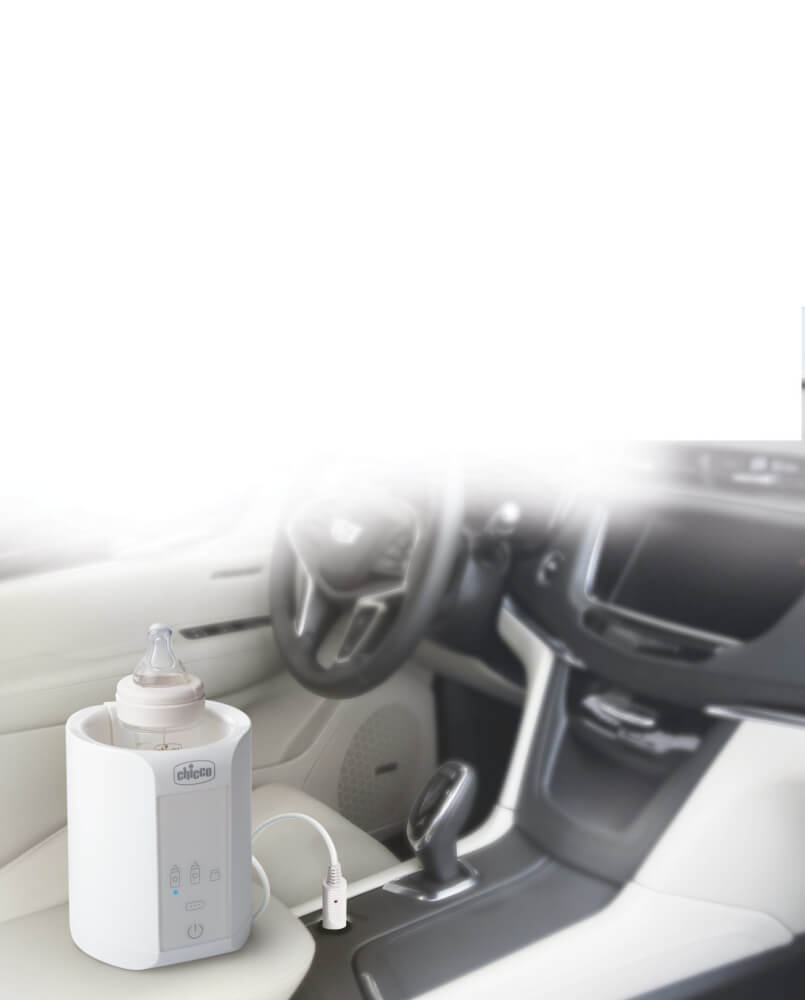 Fläschchenwärmer für Zuhause und Unterwegs mit Adapter für Den Zigarettenanzünder Im Auto
