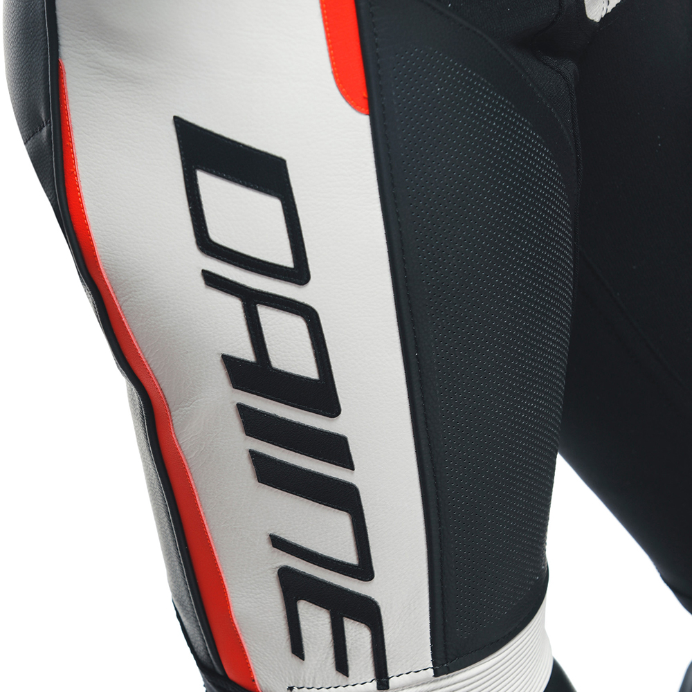 Dainese - Combinaison femme Grobnik Lady perforée - 1 pièce Noir / Blanc / Rouge fluo