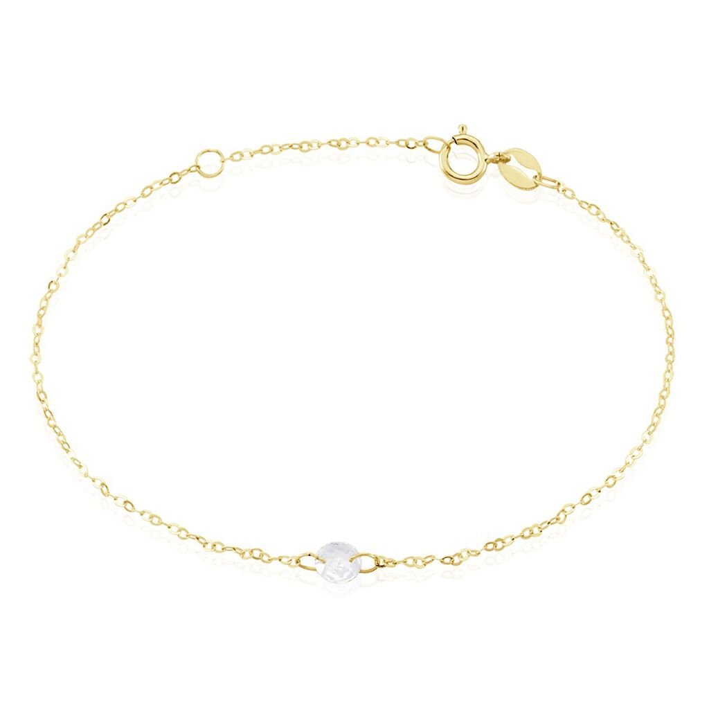 Bracelet Or Jaune Emilee Oxyde De Zirconium