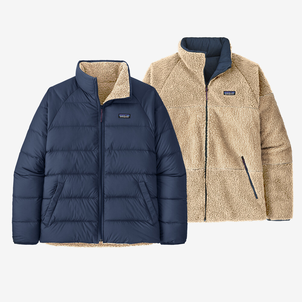 Wendbare, geräuschlose Daunenfleecejacke für Herren