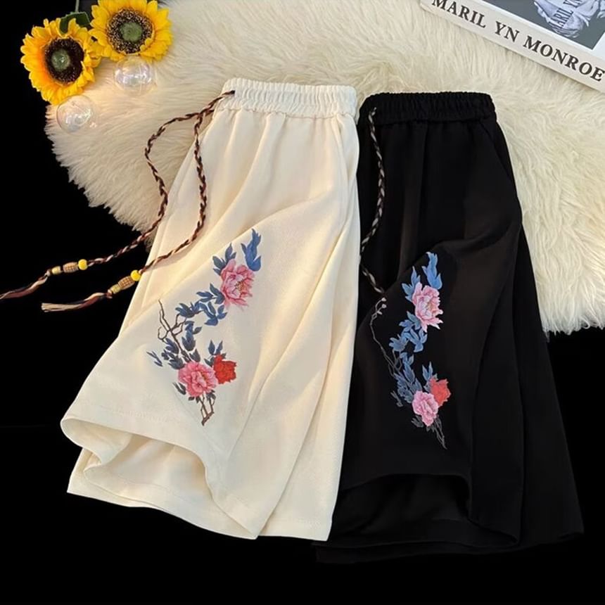 Cowpow - Shorts met trekkoord en bloemenprint
