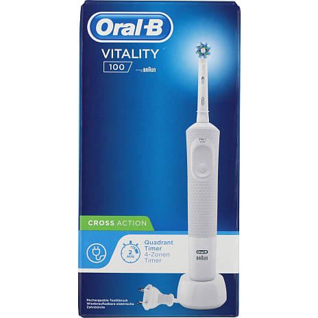 Oral-B Vitality 100 Cross Action elektrisk tandbørste - hvid