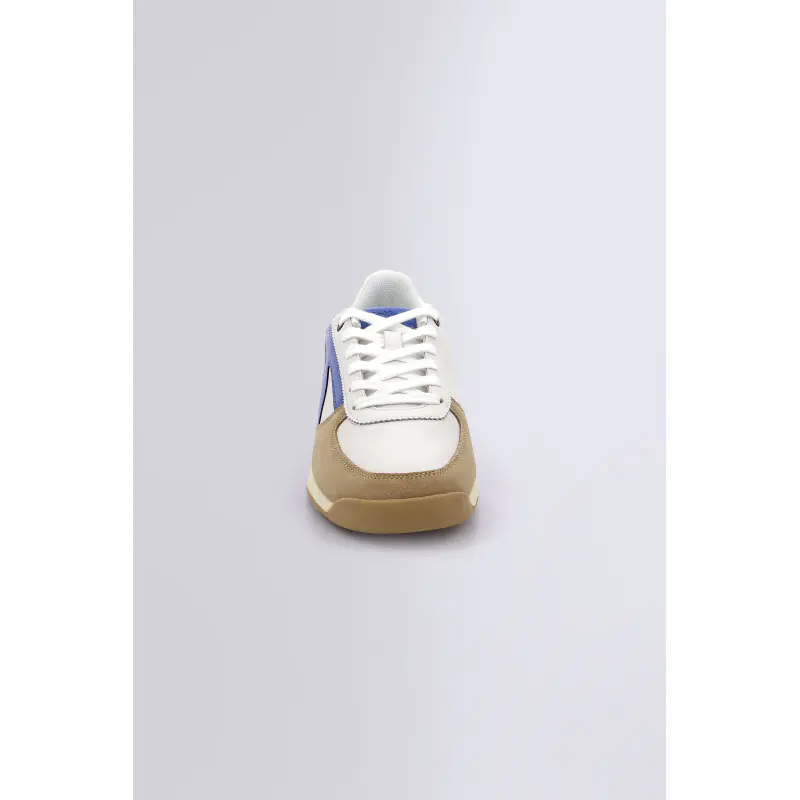 KICK KRACK BLANC BLEU BASKETS BASSES Cuir Homme