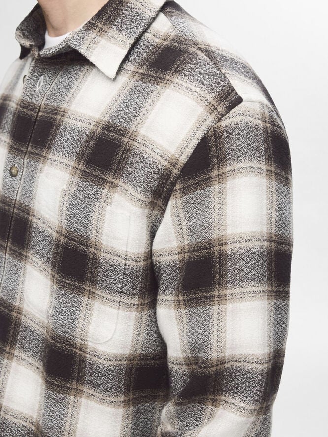 Selected Homme SLHREGOWEN-GRINDLE CHECK SHIRT LS Chocolate torte/checks