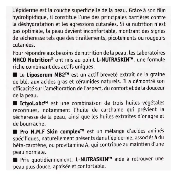 NHCO L-Nutraskin 42 cápsulas