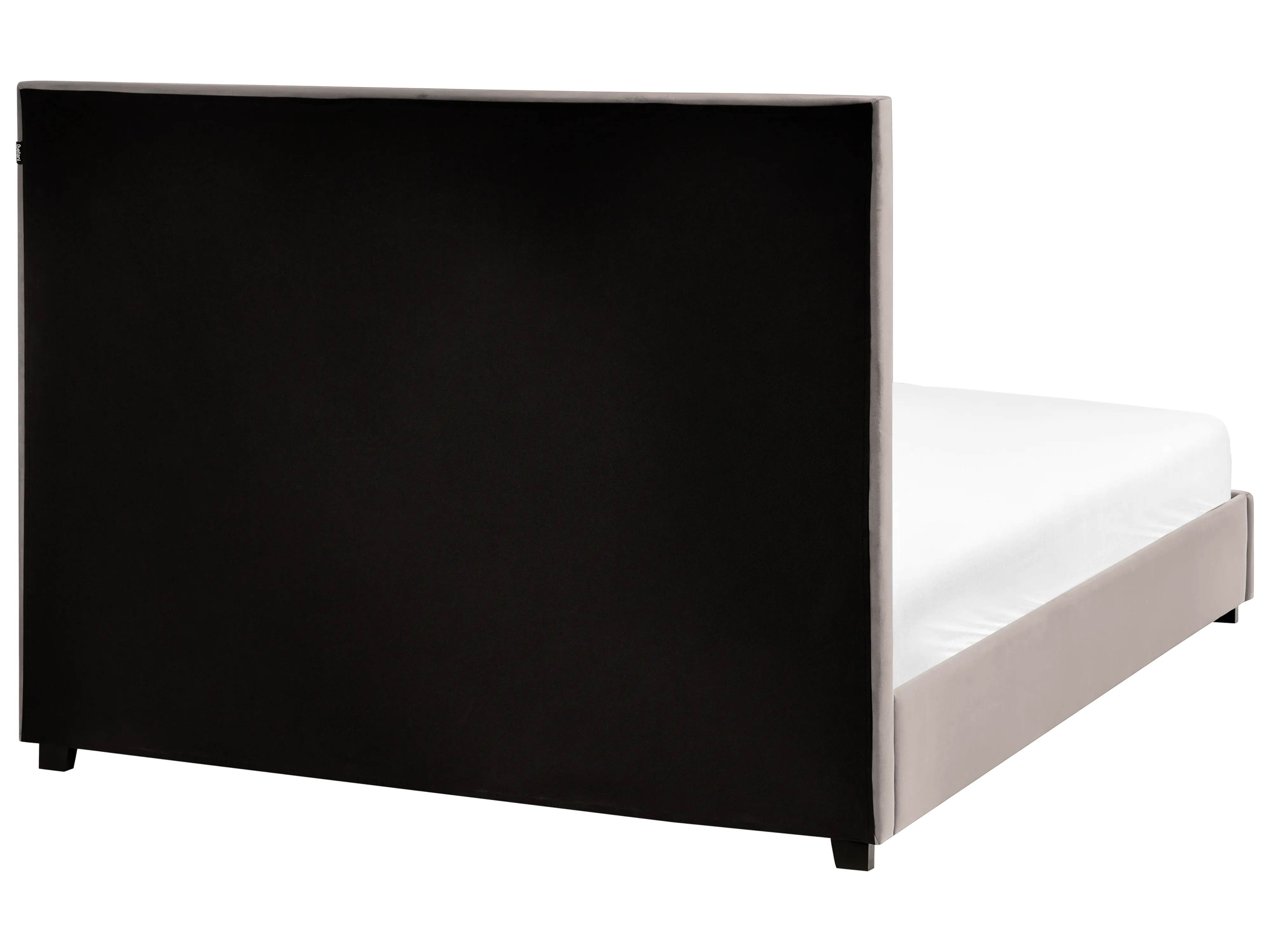 Bed Fluweel ROUEN 140 x 200 cm Taupe