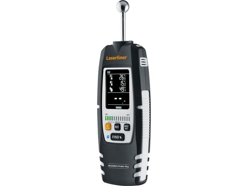 Laserliner Messgerät MultiWet-Finder Plus Elektronisches Materialfeuchtemessgerät zur zerstörungsfreien Lokalisierung und Beurteilung der Feuchteverteilung in Wänden, Böden oder Decken
