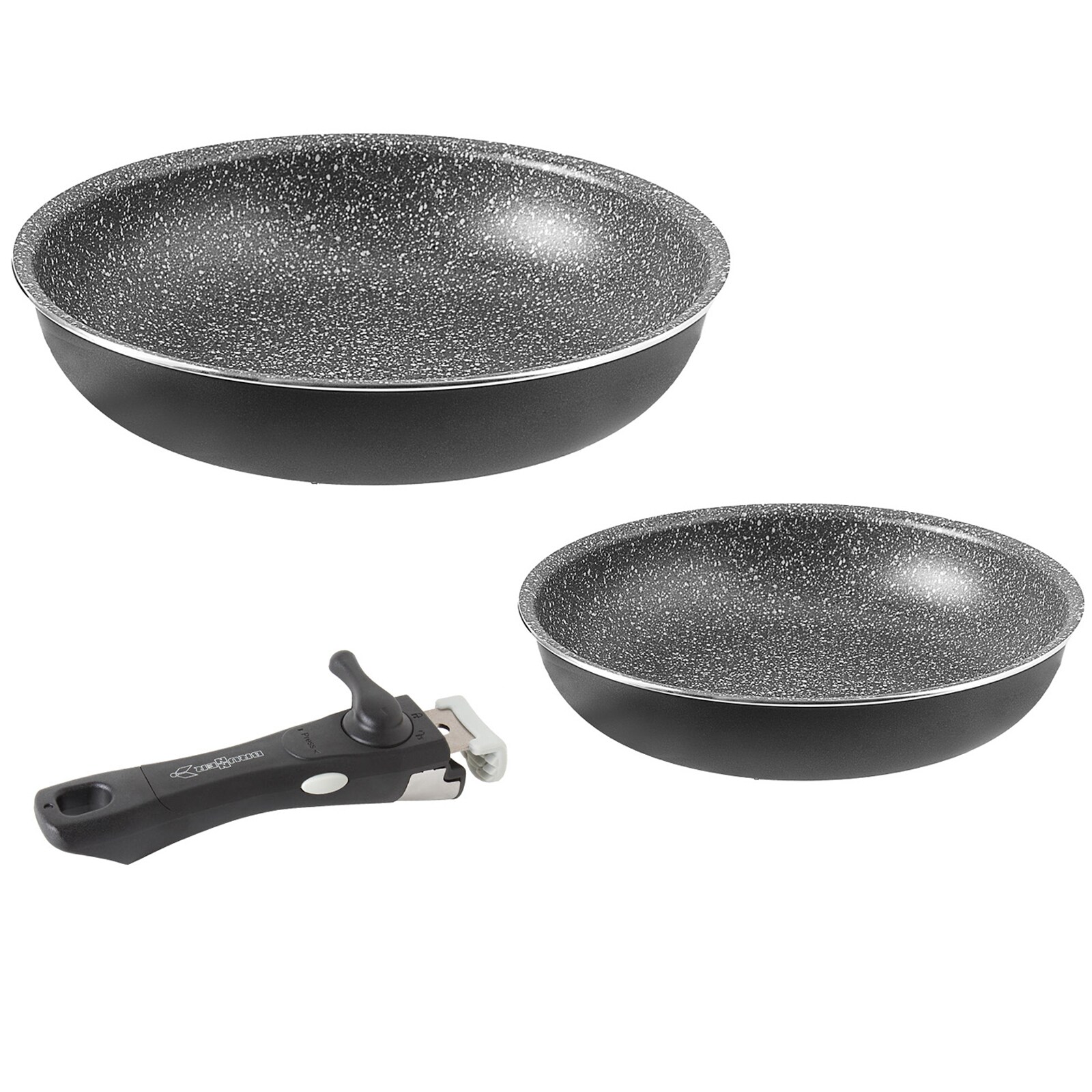 BRUNNER Pfannen Set Pirate Pan 3 Stone Rock Outdoor Camping Bratpfanne Ø22/28 cm