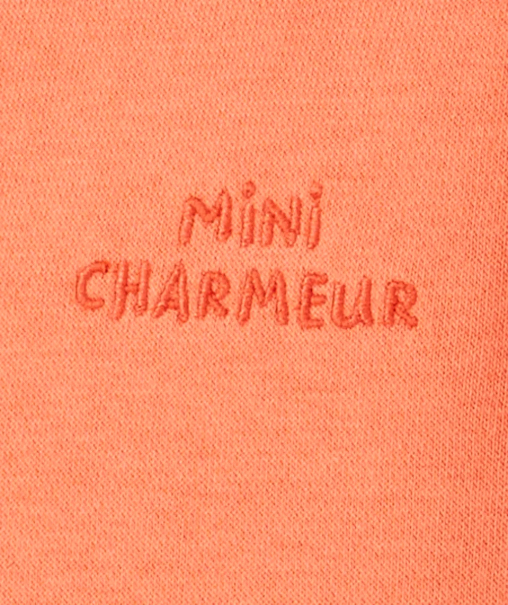 SWEAT BÉBÉ GARÇON EN FIBRES RECYCLÉES ORANGE AVEC MESSAGE