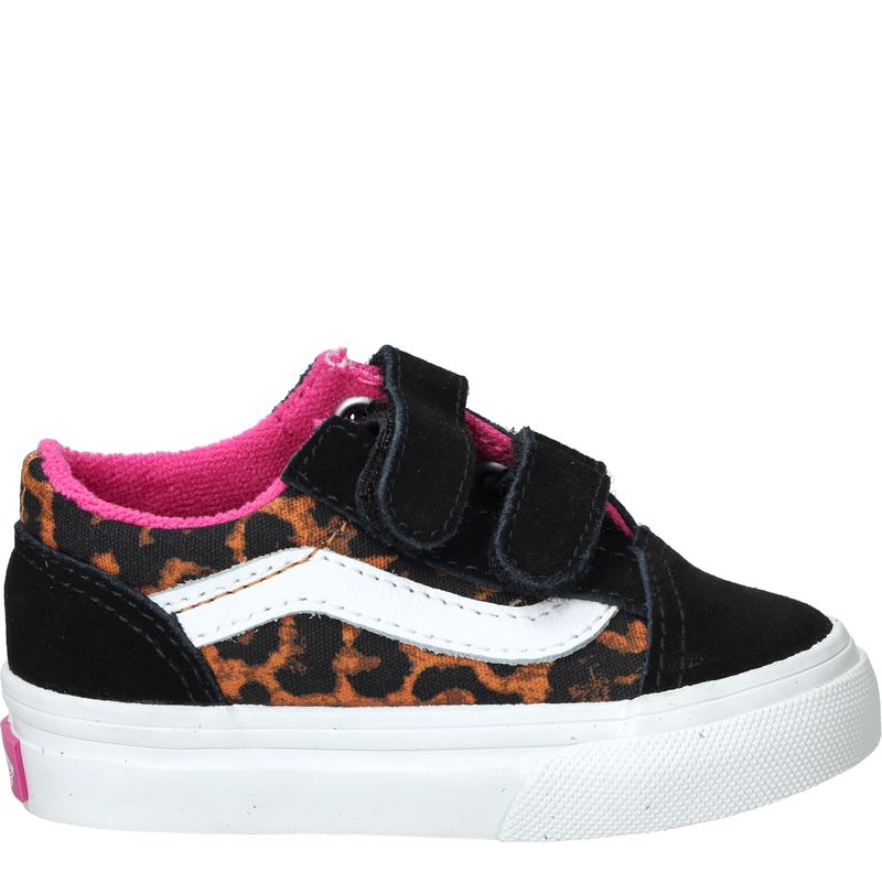 Vans Old Skool V Leopard Pop Sneakers Zwart Meisjes