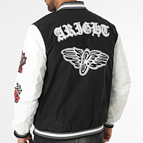 Veste Teddy Noir Blanc