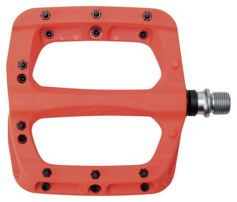 Paire de Pédales Nylon HT Components PA03A Orange Fluo