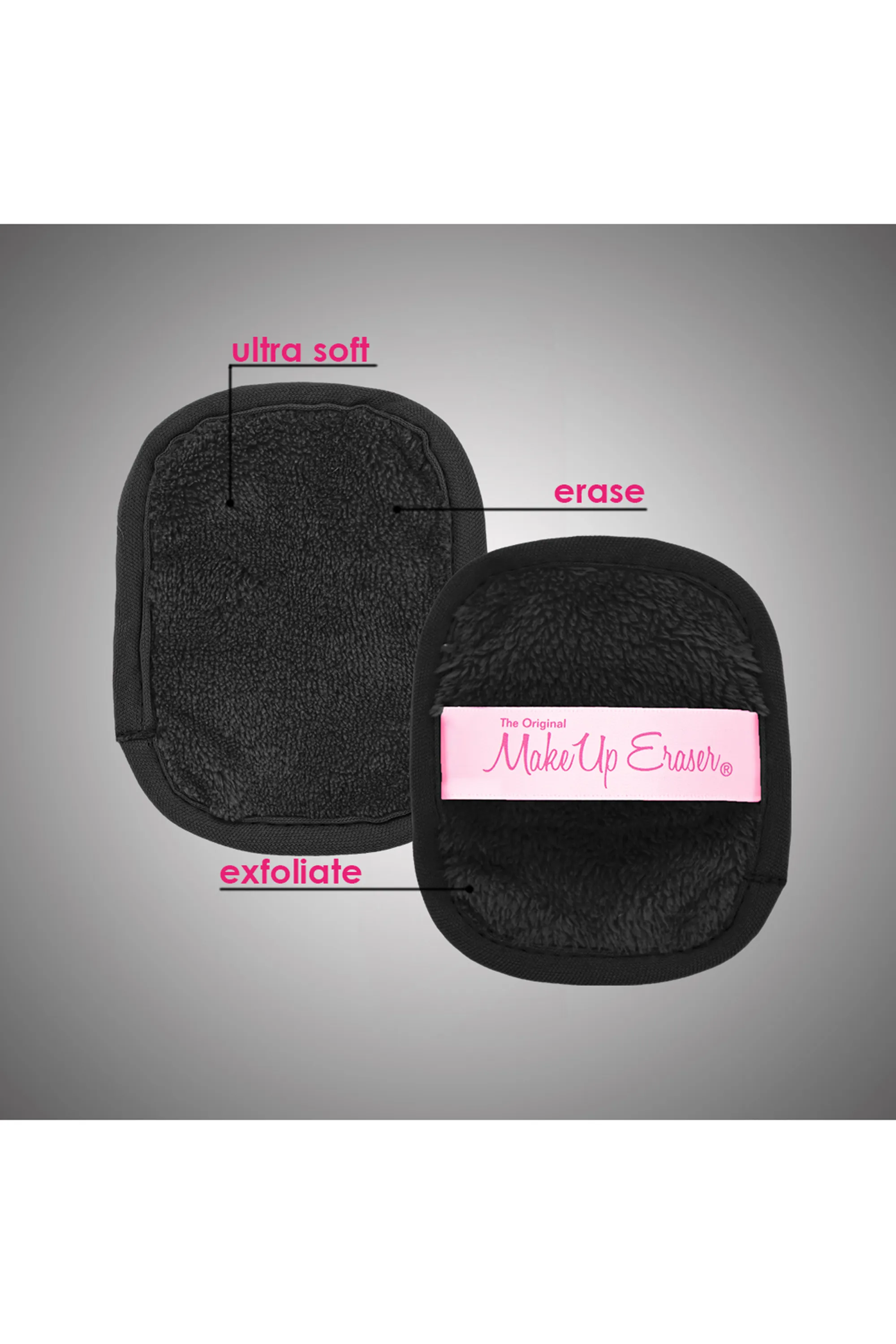 Makeup Eraser Trousse de 7 Serviettes démaquillantes réutilisables noires