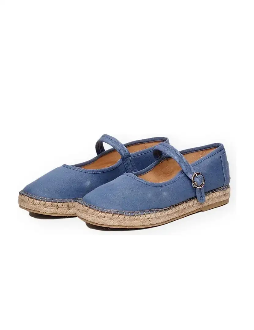 Ladies Mary Jane Denim Light Blue