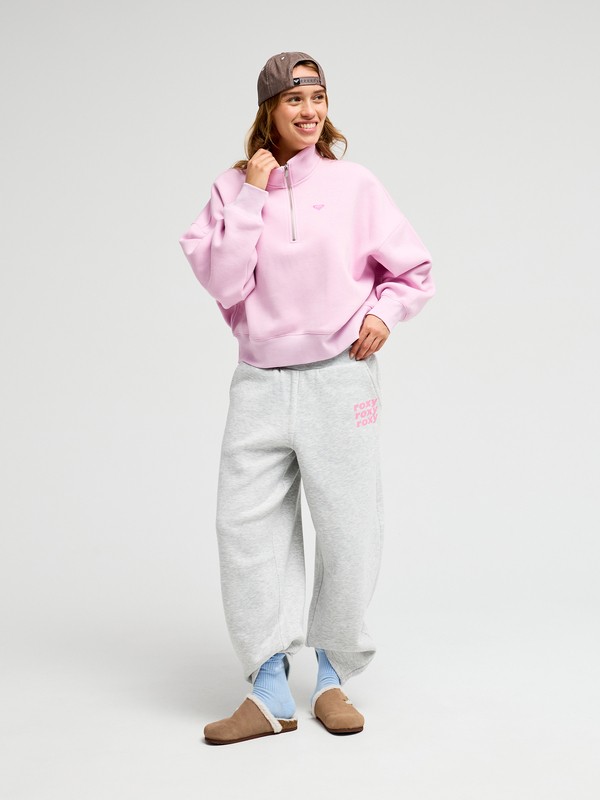 Everfree Sweat col montant Rose Femme