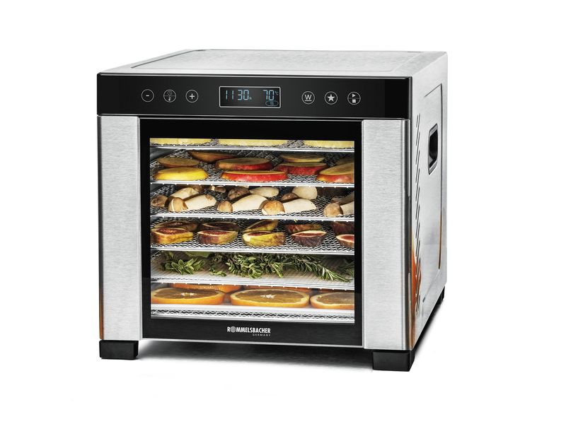 Rommelsbacher Dörrgerät DA950 Edelstahl/Schwarz 600 W-Dörrautomat mit LCD-Display